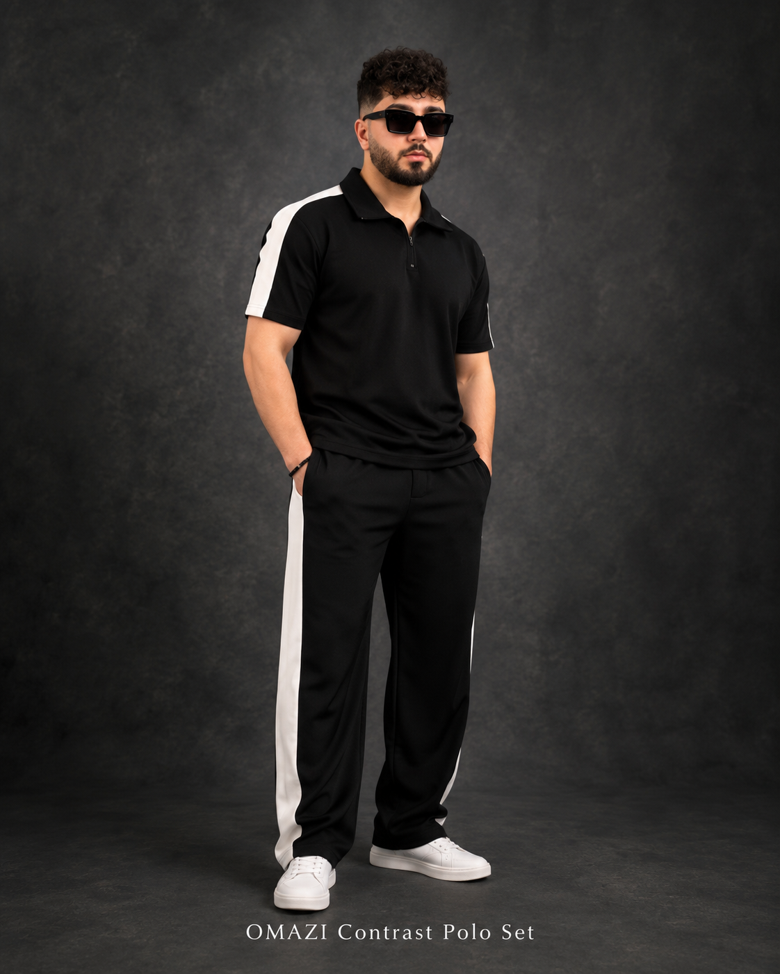 Contrast Polo Set OMZ010